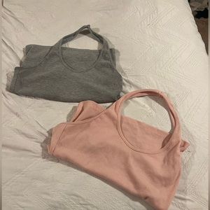 Shein Gray and Pink Halter Tops